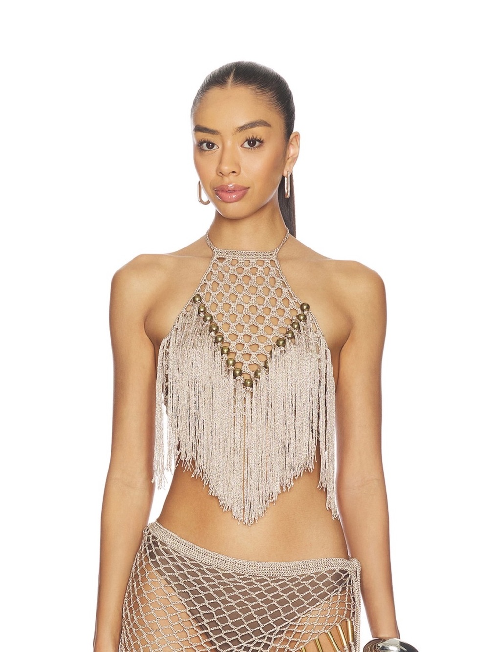 My Beachy Side Aria Hand Crochet Halter Top